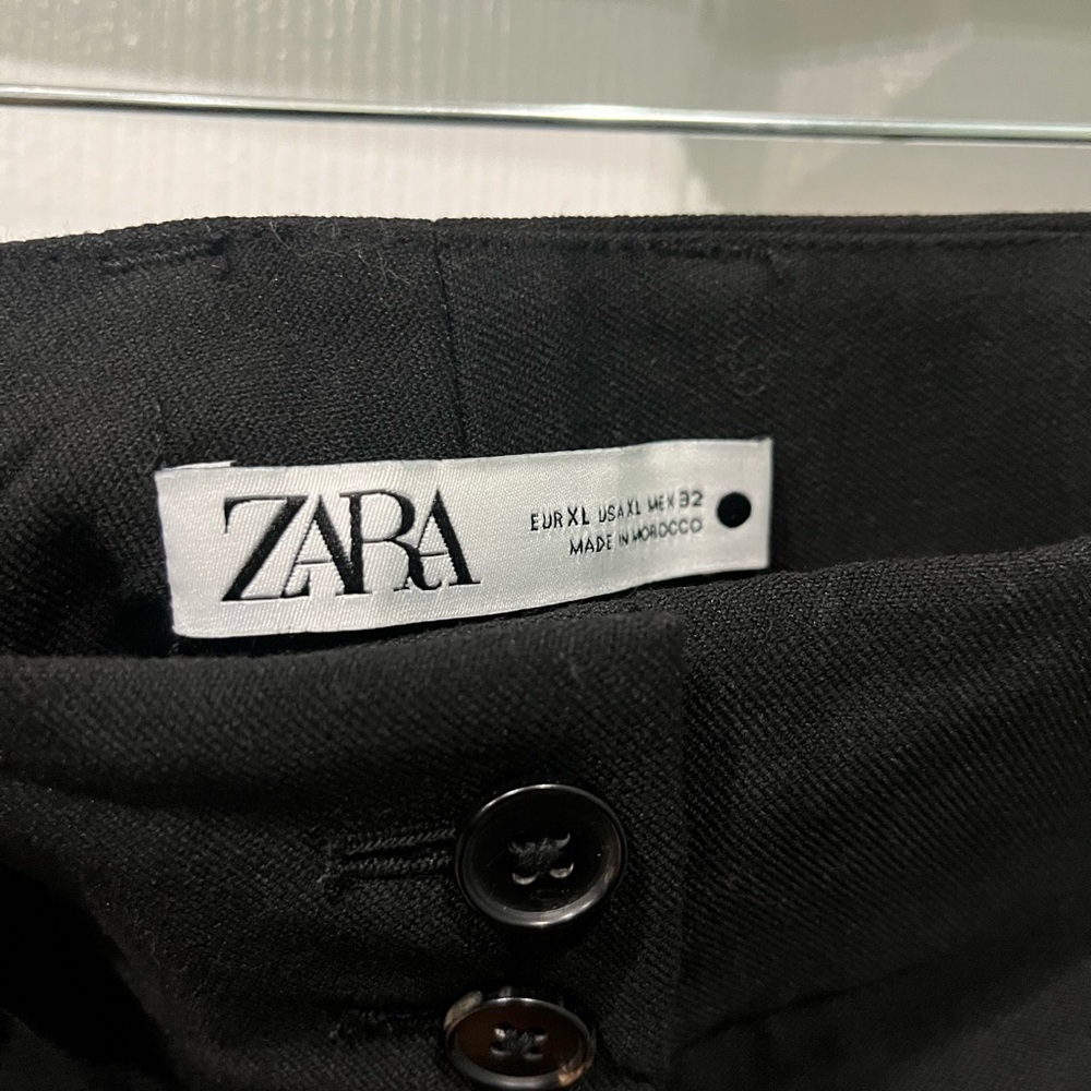 Zara Black Buttoned Pants NWT